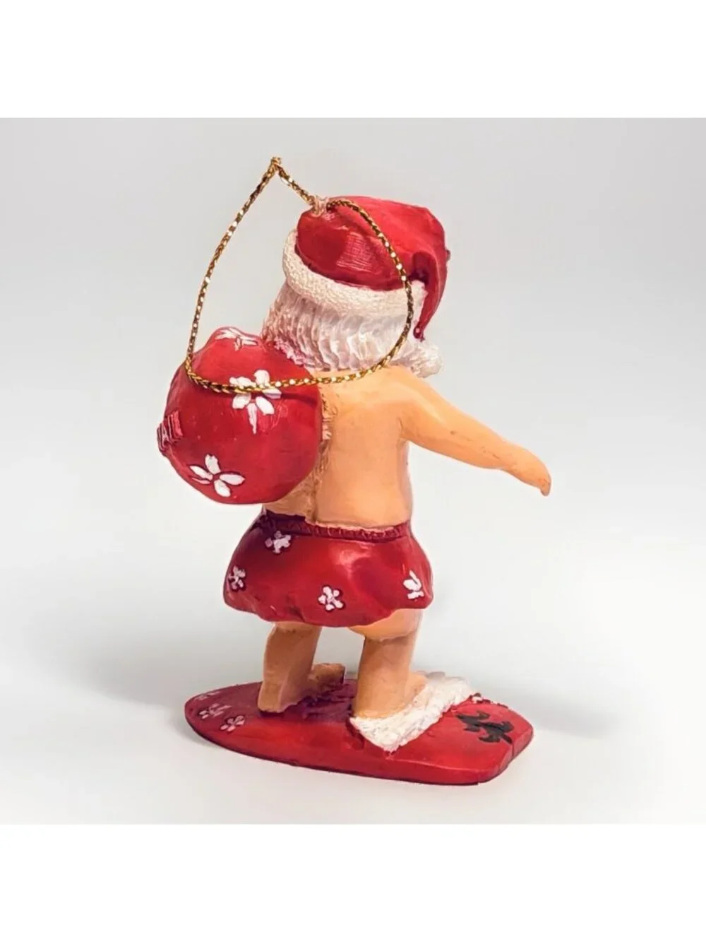 Island Heritage Hawaii Ornaments Lot of 6 Santa Surfing Canoeing Fishing Shaka